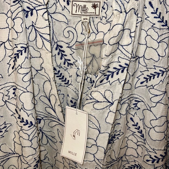 MILLE | 💙 NWT 💙 Esther Dress in Capri Print | Long Sleeve Resort Dress | XS - Picture 6 of 9